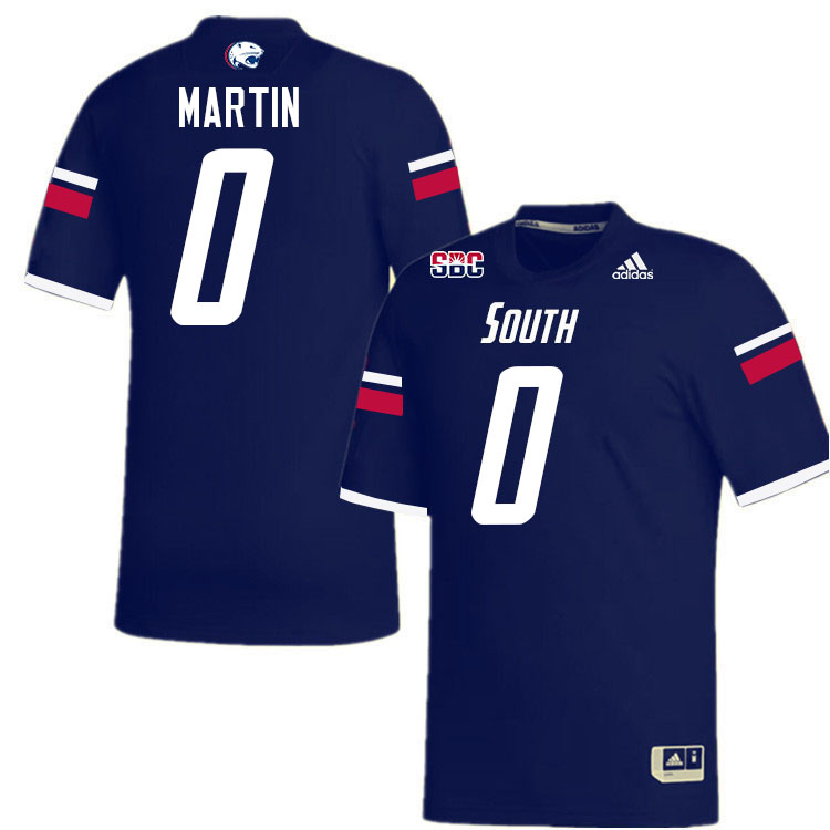 #0 PJ Martin South Alabama Jaguars Jerseys,College Football Uniforms,Apparels Stitched-Navy